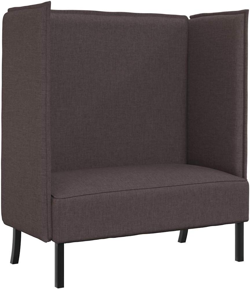 vidaXL Canapé à Haut Dossier 101cm Marron foncé tissu