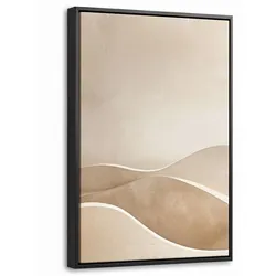 LEINWAND Bilder mit Rahmen - Beige - Natur - Abstrakt - Modern - 20x30