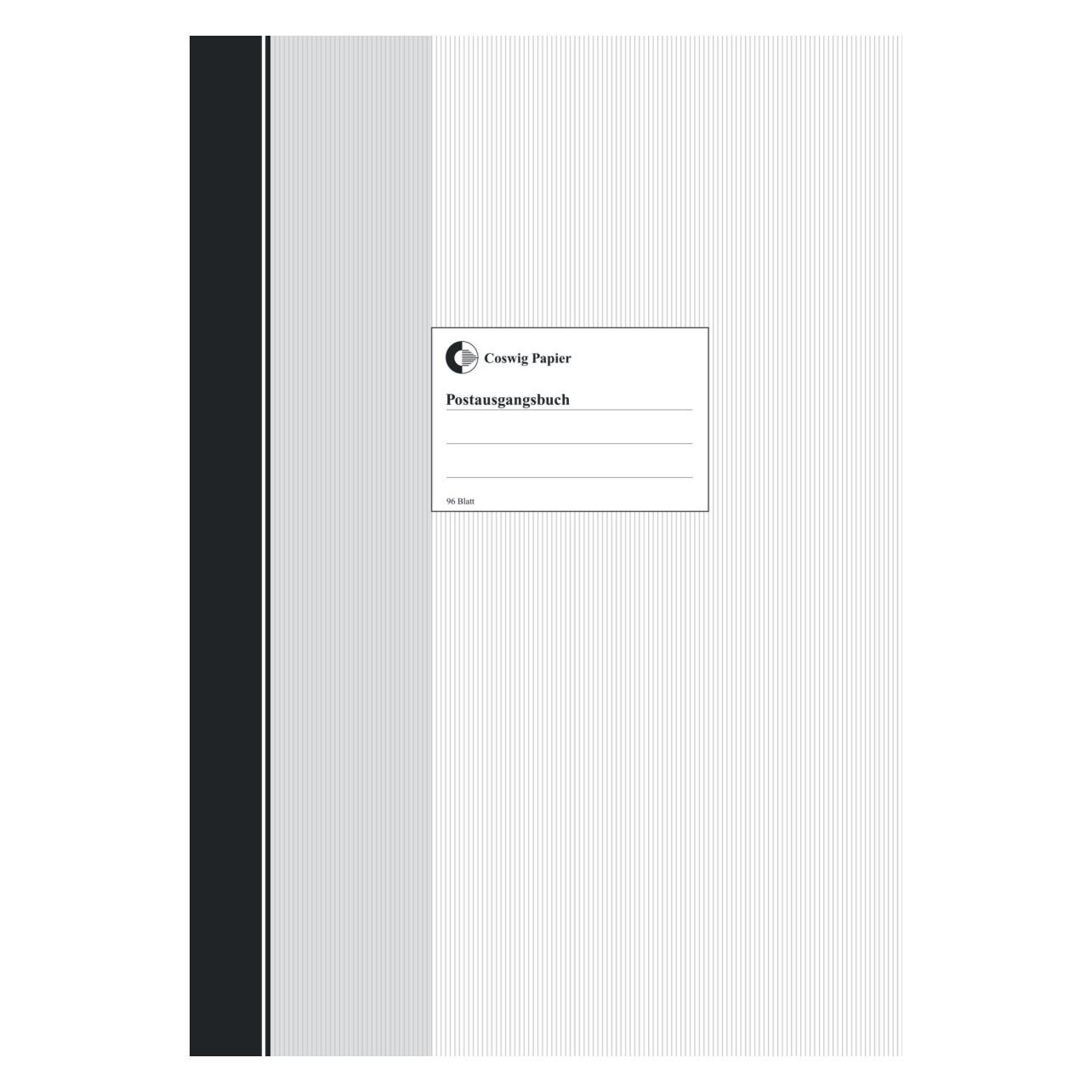 König & Ebhardt Postausgangsbuch DIN A4 70g/m² Pappe schwarz/grau 96 Bl. (114020200)