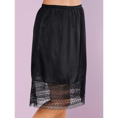 Unterrock WÄSCHEPUR, Damen, Gr. 42, schwarz, 100% Polyester, unifarben, Röcke Unterrock