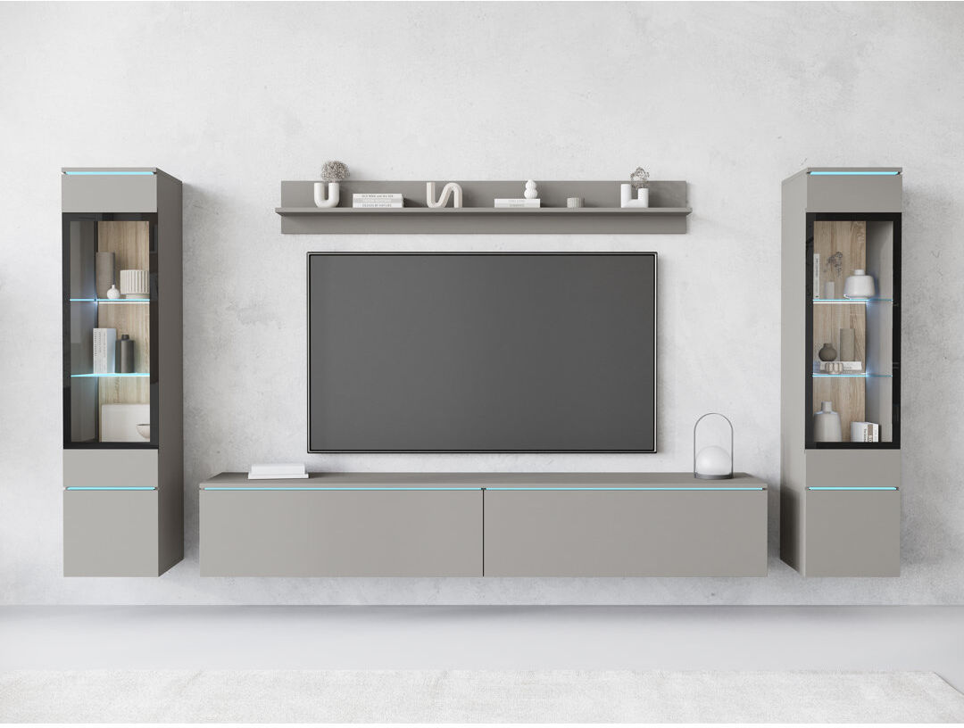 MINIO go for it Veve II TV Stand for TVs up to 78" Grey Pallad 78"