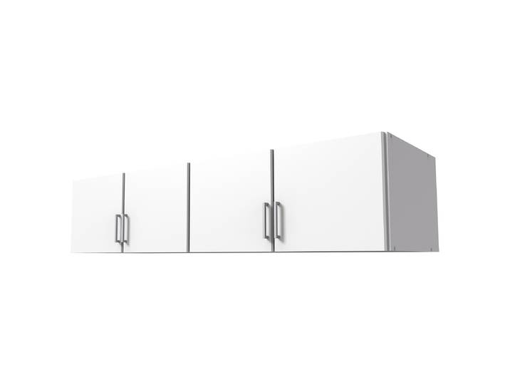 Schrankaufsatz Julan 179cm Weiß/Weiß Spanplatte, foliert