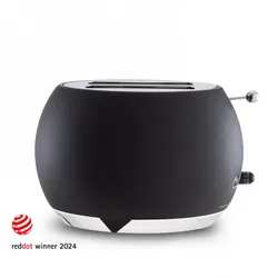 Bugatti Romeo schwarz matt 2-Scheiben-Toaster in extravagantem Design
