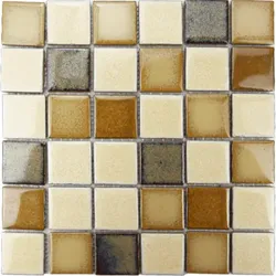 Premium Mosaic Keramikmosaik beige 30x30 cm glanz MOS48MIX2