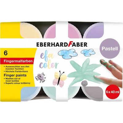 Fingerfarbe 40ml 6er Schachtel mit Pastellfarben