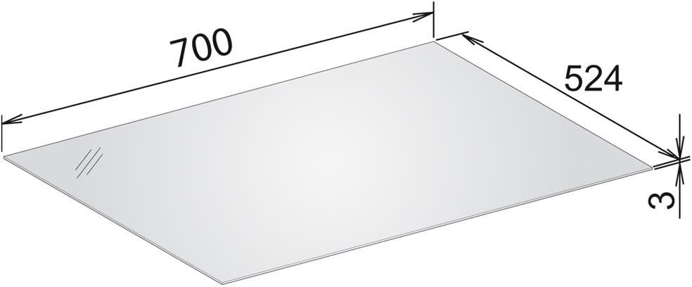 Keuco EDITION 11 Abdeckplatte 71,6 cm für Glasfronten