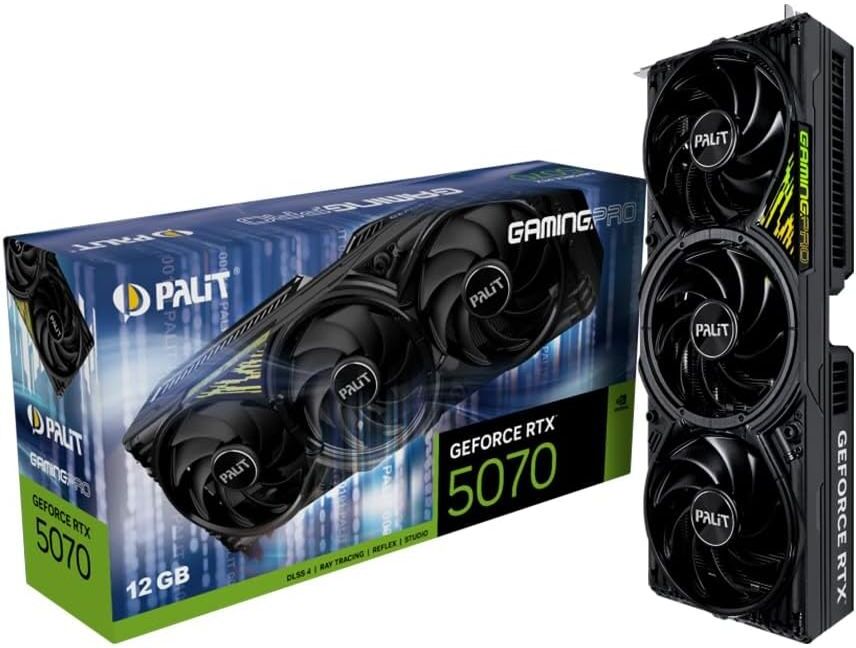 Palit GeForce RTX 5070 GamingPro Graphics Card – 12GB GDDR7, PCI Express 5.0, 28Gbps Memory (GamingPro Series)