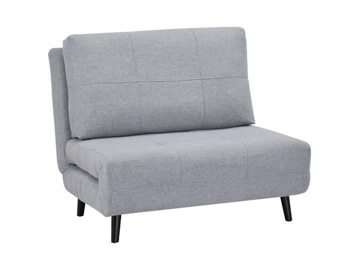 Ti'me Schlafsessel, Hellgrau, Holz, Buche, massiv, Uni, 102x89x85 cm, Liegefunktion, Wohnzimmer, Sofas & Couches, Schlafsofas, Klappsofas