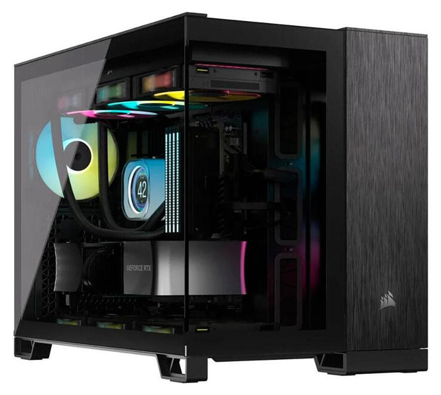 Corsair 2500X mATX Behuizing met Tempered Glass - Black/Obsidian Aluminium