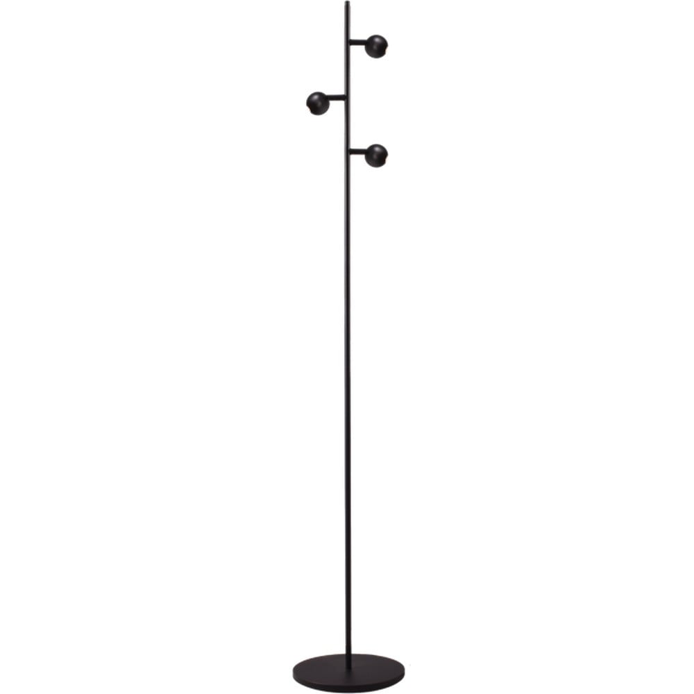 Masterlight Talana 3-lichts vloerlamp zwart met transparante glazen kappen