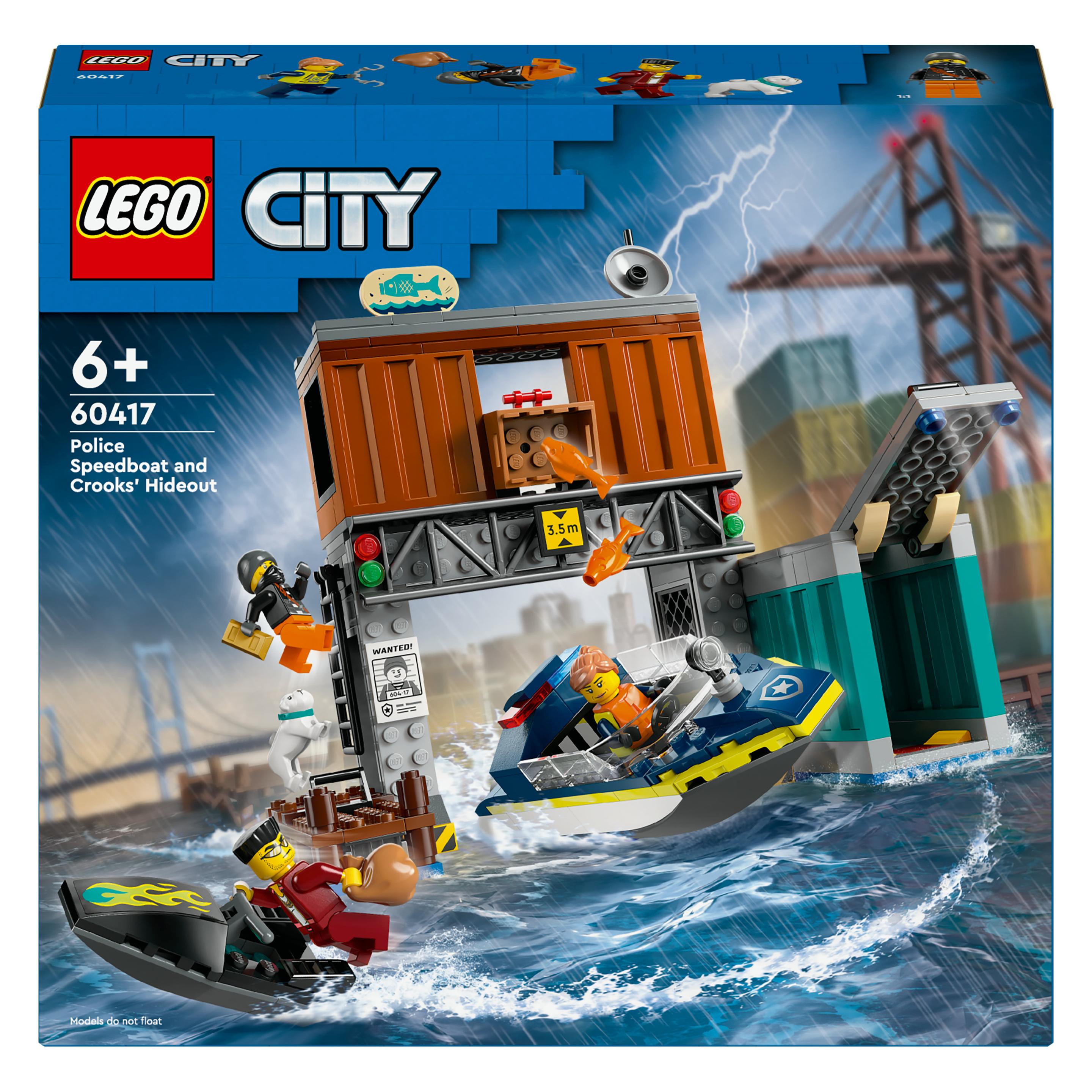 LEGO Police Speedboat and Crooks' Hideout (60417, LEGO City) (60417)