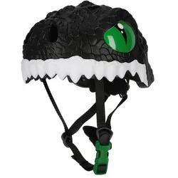 CRAZY SAFETY Dragon Fahrradhelm mit grüner Schnalle Kinder 1001 - black S (51-54 cm)