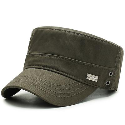 Herren Militärmütze Kadettenhut Schwarz Armeegrün Polyester Reine Farbe Modisch Klassisch Zeitlos Schick Modern Outdoor Täglich Einfarbig Tragbar Atmungsaktiv