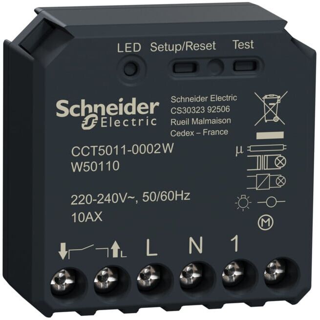 Schneider Electric Actionneur de commutation Wiser 1 voie encastré CCT5011-0002W (CCT5011-0002W)
