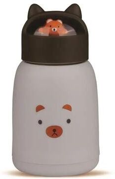 Uplifted Finds INS Cartoon Animal Water Bottle And High Performance Three Dimensional Cute Big Belly Portable Cup white