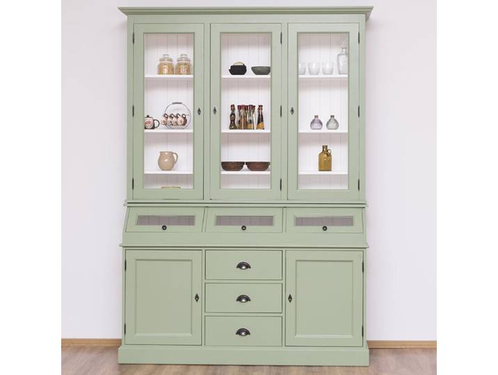 Grüner Buffetschrank Vintage mit Kippfächern