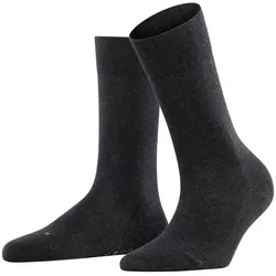 FALKE Damen Socken - Sensitive London, Kurzsocken, einfarbig Anthrazit / 35-38