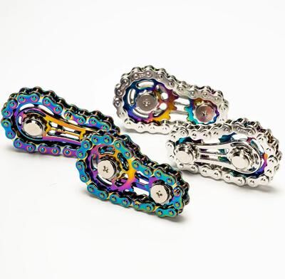Modern Mode Marketplace Silent Stainless Steel Bike Chain Fidget Spinner For Stress Relief And Focus d
