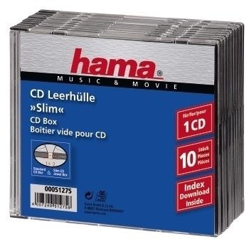 Hama CD Slim Jewel Case, pack 10 00051275
