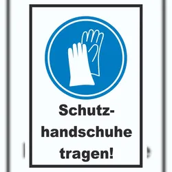 HB-Druck Schutzhandschuhe tragen Schild  A0 (841x1189mm)