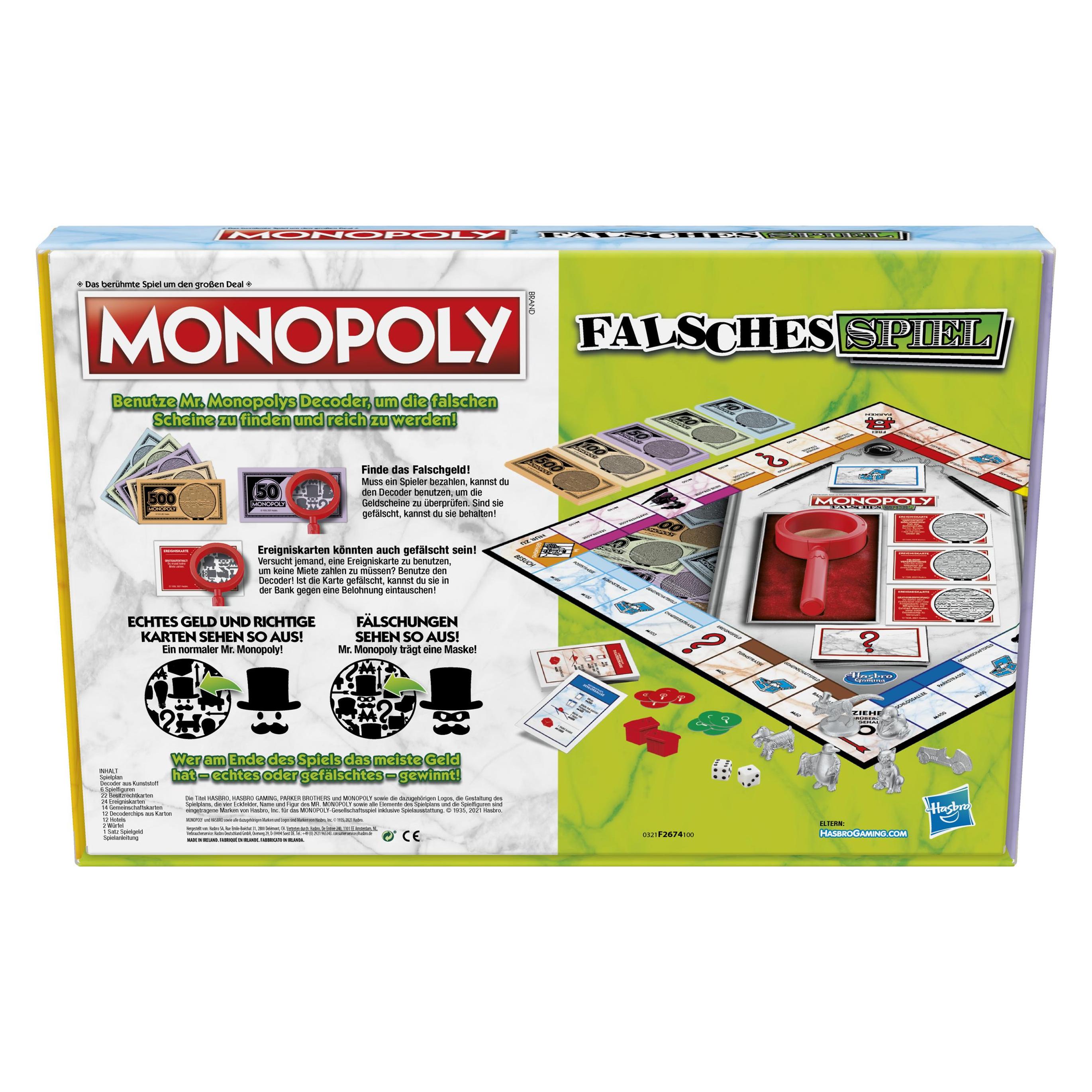 Monopoly Falsches Spiel (Deutsch, 2 - 6 Spieler) (F2674100)