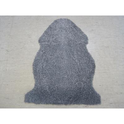 Fellteppich HEITMANN FELLE "Lammfell Curly", grau, B:60cm H:25mm L:100cm, Lammfell, Teppiche, Fellteppich, echtes Lammfell mit natürlicher Lockung, geschoren, weich & kuschelig