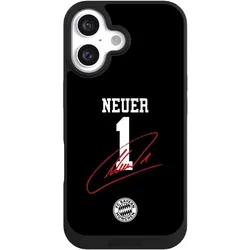 Nivocase Handyhülle für Apple iPhone 16 Hülle NIVOpure Case Schwarz FC Bayern München FCB Manuel Neuer (Apple iPhone 16), Smartphone Hülle, Schwarz