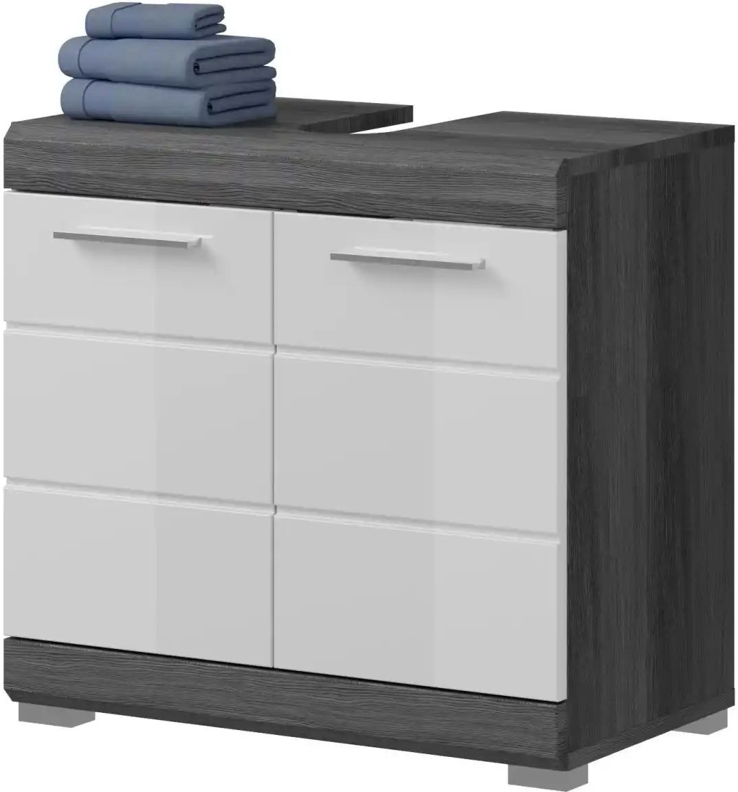 Höffner Waschbeckenunterschrank SCHLOONSEE  Breite 60cm  2 Tür  2 Fächer  mit