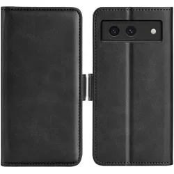 Screenguard CardLounge Google Pixel 8a Leder Hülle (Google Pixel 8a), Smartphone Hülle, Schwarz