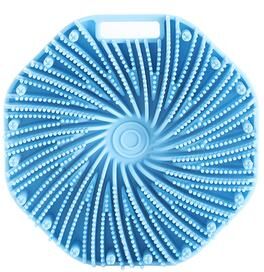 Daily Deals Depot Silicone Body Scrubber Exfoliating Shower Brush Body Wash Exfoliator For Smooth Skin blue