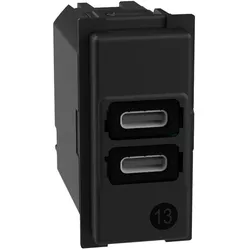 Legrand K4191CC LivingNow USB-Ladesteckdose 1-modulig mit 2x USB-C