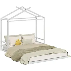 VitaliSpa, Kinderbett, Bodenbett Roofy, Weiss, 140x200 mit Matratze (140 x 200 cm)