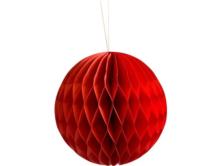 Dekoration Honeycomb rot Papier/Eisen B 20 cm - Dekoration