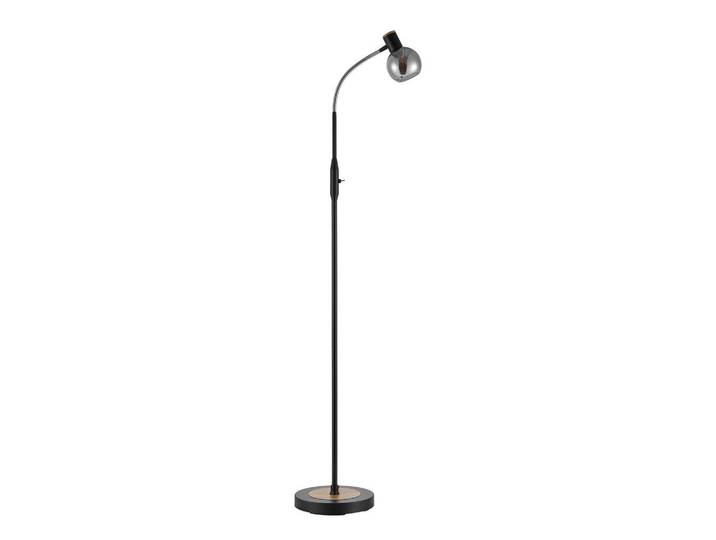 Novel Stehleuchte Merope, Schwarz, Eschefarben, Metall, Glas, Uni, rund, 146 cm, RoHS, CE, Kippschalter, Lampen & Leuchten, Innenbeleuchtung, Stehlampen, Stehlampen