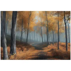 FOTOTAPETE 3D Effekt Wald Natur Bäume Tapete Wohnzimmer 300x210