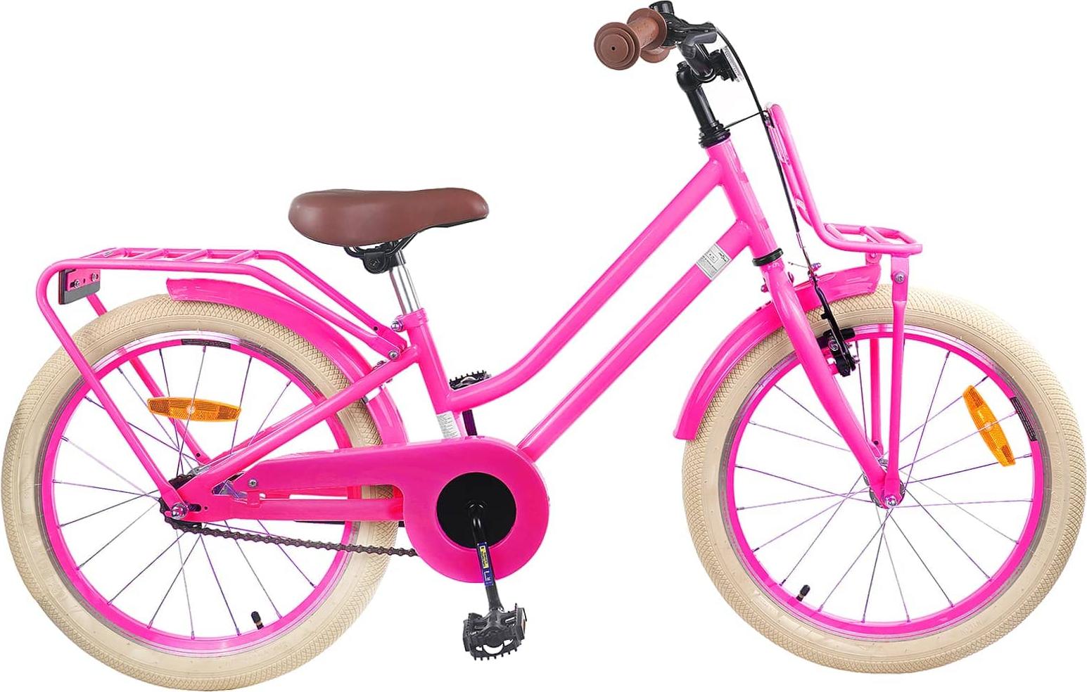 Kinderfahrrad 18 Zoll für 5-7 Jahre alt Dunkelrosa