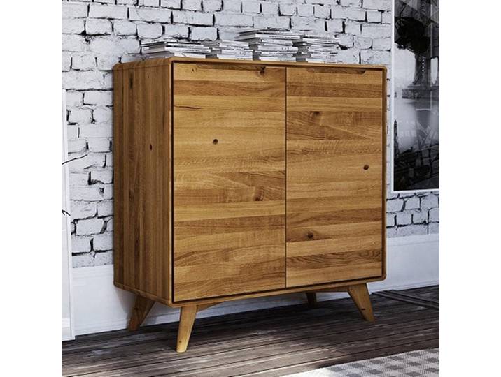 Kommode 90x95cm 'Jakob' Wildeiche massiv geölt 2 Türen