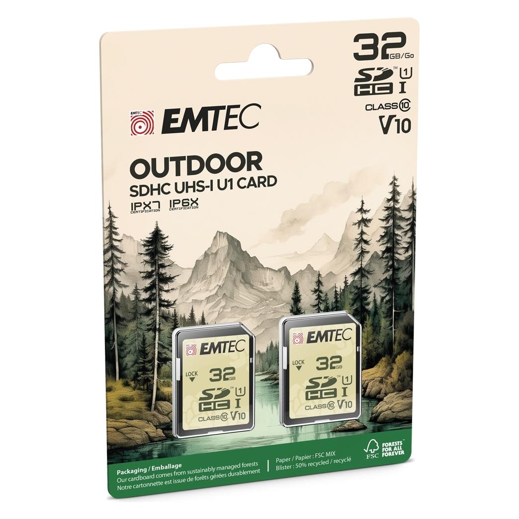 Emtec SD 32GB UHS-I U1 V10 Outdoor P2 (32 GB, SDHC, U1, UHS-I) (ECMSD32GHCU1ORP)