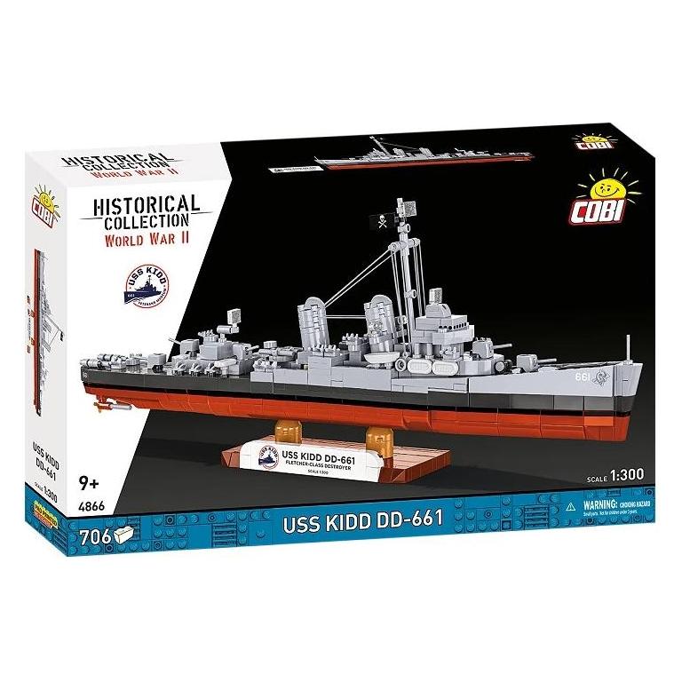 Cobi USS KIDD Fletcher-Klasse Zerstörer Modellbausatz 1:300 (419184)