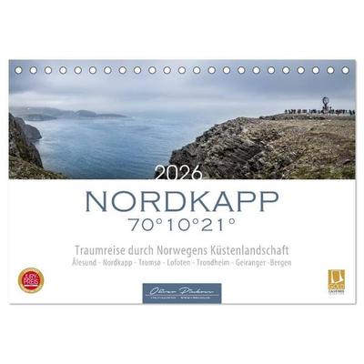 Nordkapp - Norwegens Küstenlandschaft (Tischkalender 2026 DIN A5 quer), CALVENDO Monatskalender