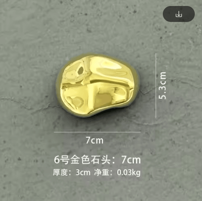 Inspire Picks Luxury 3D Stone Wall Decor Golden Simulation Stone Hanging Accent golden.06
