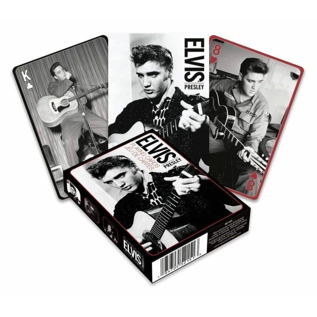 Aquarius Elvis Presley speelkaarten zwart-wit