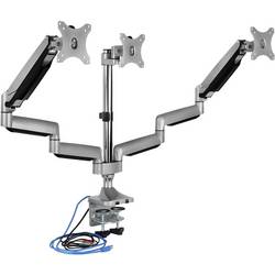 ICY BOX IB-MS505-TI, Monitorständer mit Tischhalterung für drei Monitore bis zu 32’’ (81 cm) und USB/Audio Unterstützung 60391