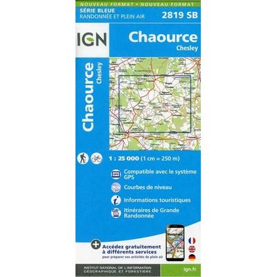 Chaource.Chesley, Karte von Collectif Ign, IGN Frankreich, 978-2-7585-3732-8