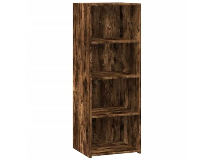 Highboard Räuchereiche 45x41x124 cm Holzwerkstoff Stauraum Schrank Mit Wandhalterung, feuchtigkeitsbeständig, glatte Oberfläche, pflegeleicht, zeitloses Design