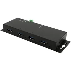 Exsys USB-Hub EX-1183HMVS-2 (USB-B, 4 Ports), Dockingstation + USB Hub, Schwarz