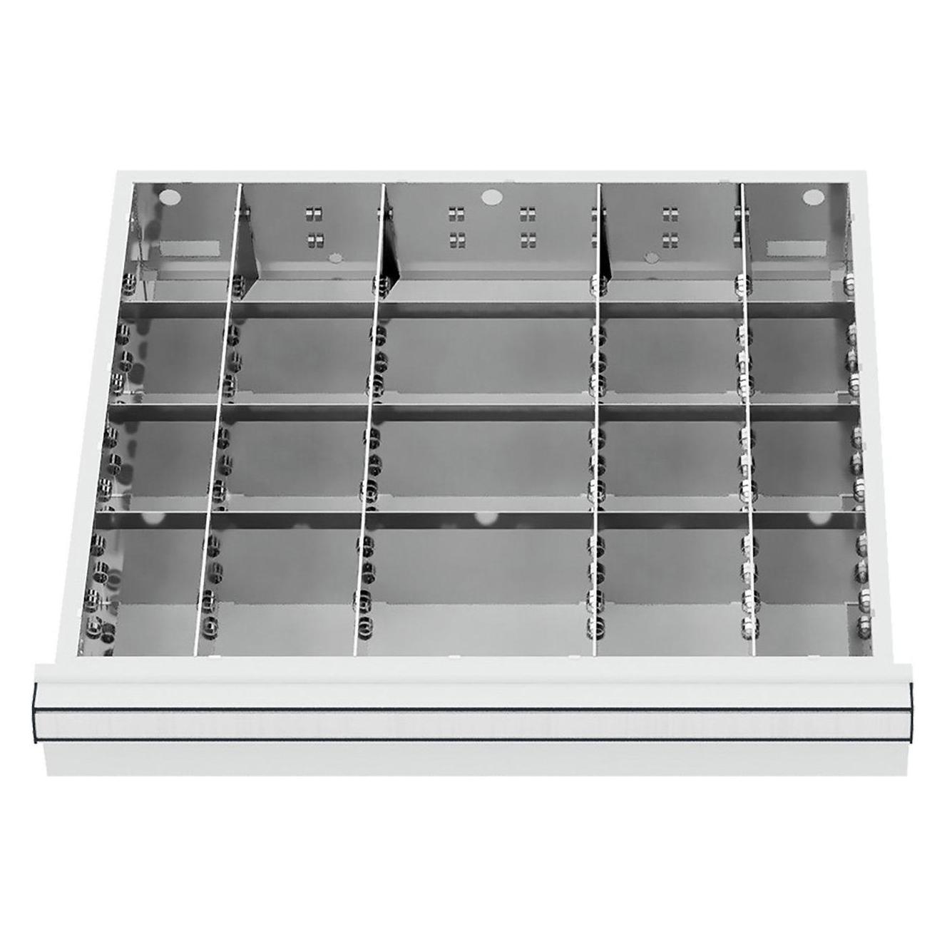 Werkzeugstore24 Schubladeneinteilung Metalleinteilung BLH 100/125 mm Innenmass 500 x 450 mm - -100168 (45 cm, 10 cm) (WS24-100168)