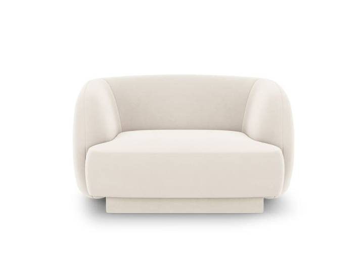 Fauteuils en tissu velours beige clair