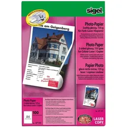 Sigel Photo-Papier (A4), Fotopapier, Weiss