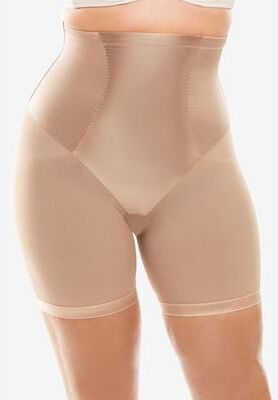 Plus Size Women's Power Shaper Firm Control Long Leg Shaper by Secret Solutions in Nude (Size 3X) Body Shaper
